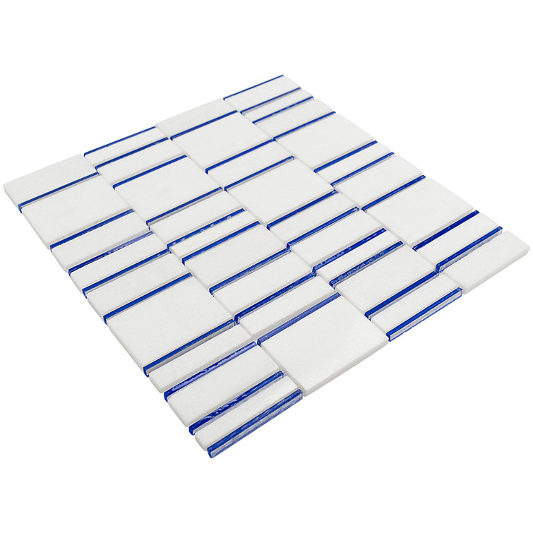 Ivy Hill Tile Kerrie Kelly Random Sized Marble/Glass Random Mosaic Wall